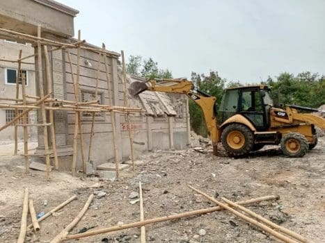 Demolition at Ramsar sites