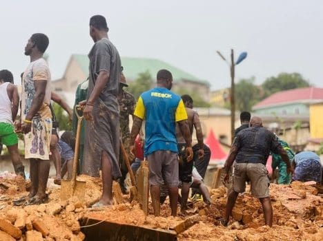 Buildings collapse Cape