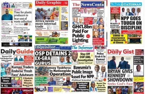Newspapers, Headlines, Newscenta, Wednesday, June 25,