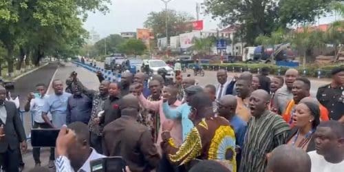 NPP MPs protest at Police Headquarters over Ablekuma North election results