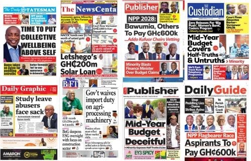 Newspapers, Headlines, Newscenta, Wednesday, July 30,
