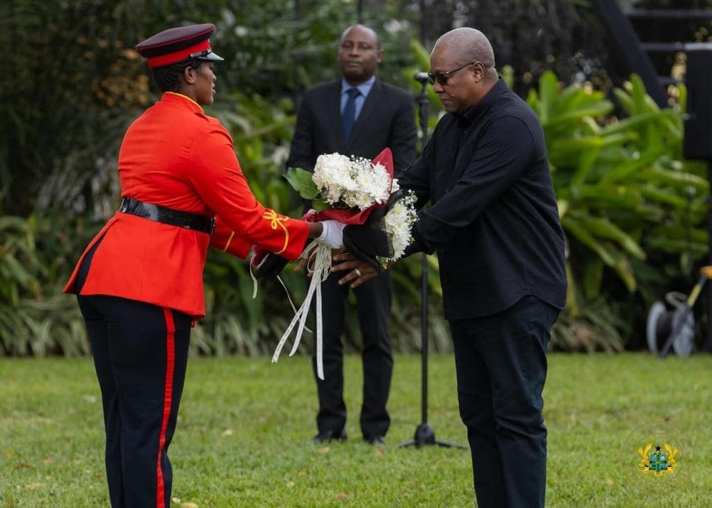 Wreath-laying helicopter