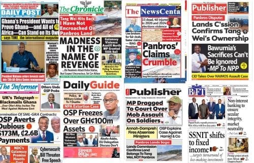 Newspapers, Headlines, Newscenta, Wednesday, November 5,