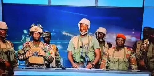 Soldiers Benin coup