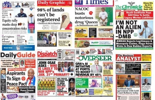 Newspapers, Ghana news, Headlines, Tuesday January 20, 2026