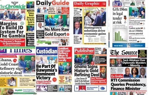 Newspapers, Ghana news, Headlines, Wednesday January 21, 2026