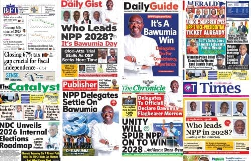 Newspapers, Ghana news, Headlines, Friday January 30, 2026