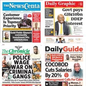 Newspapers, Ghana news, Headlines, Wednesday, February 18, 2026