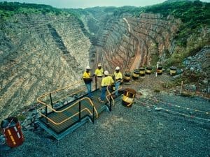 Damang Gold Fields mine operate