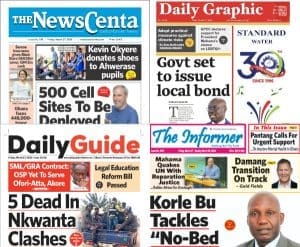 Newspapers, Ghana news, Headlines, Friday, March 27, 2026