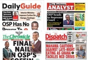 Newspapers, Ghana news, Headlines, Thursday, April 16, 2026