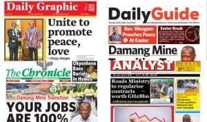 Newspapers, Ghana news, Headlines, Thursday, April 2, 2026