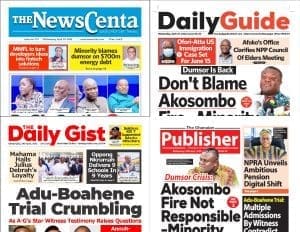 Newspapers, Ghana news, Headlines, Wednesday, April 29, 2026