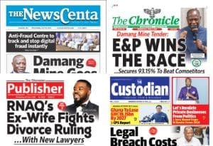 Newspapers, Ghana news, Headlines, Wednesday, April 8, 2026