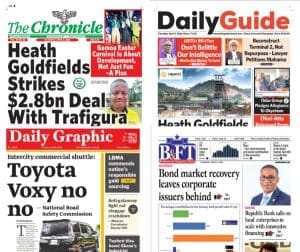 Newspapers, Ghana news, Headlines, Thursday, April 9, 2026