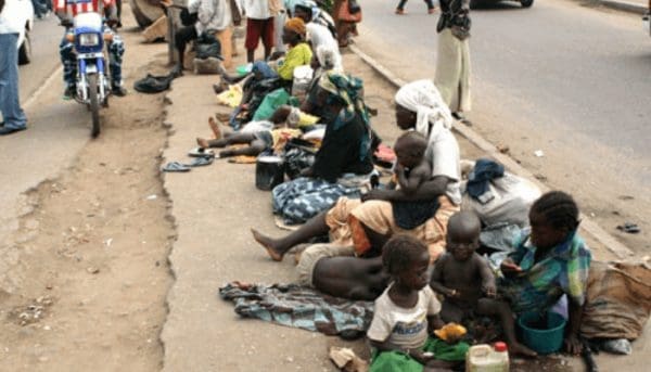 Street beggars Accra