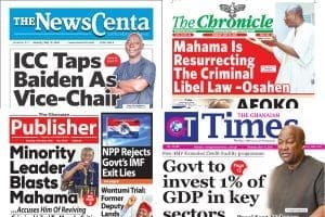 Newspapers, Ghana news, Headlines, Monday, May 18, 2026