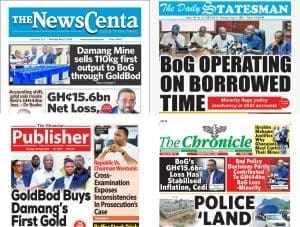Newspapers, Ghana news, Headlines, Monday, May 4, 2026