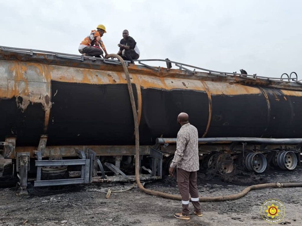 Tanker collision Accra-Tema motorway