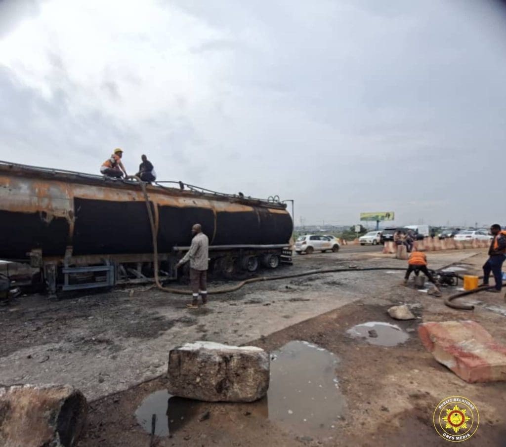 Tanker collision Accra-Tema motorway