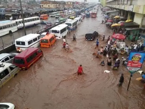 Rains Accra flooded