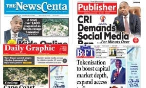 Newspapers, Ghana news, Headlines, Monday, June 22, 2026