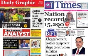 Newspapers, Ghana news, Headlines, Thursday, June 25, 2026