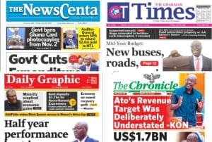 Newspapers, Ghana news, Headlines, Friday, July 24, 2026