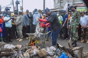 Mahama waste transfer GJA clean-up exercise