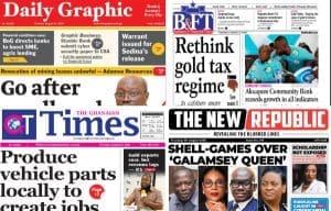 Newspapers, Ghana news, Headlines, Thursday, August 13, 2026