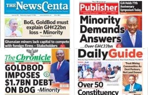 Newspapers, Ghana news, Headlines, Wednesday, August 19, 2026