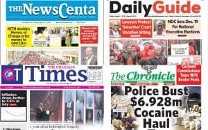Newspapers, Ghana news, Headlines, Friday, August 7, 2026