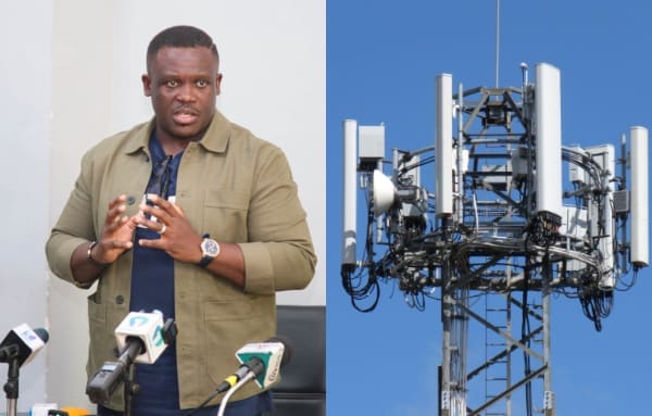 Sam George and telecom mast
