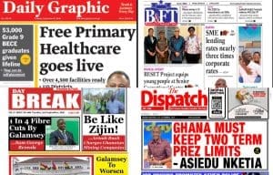 Newspapers, Ghana news, Headlines, Tuesday, September 8, 2026