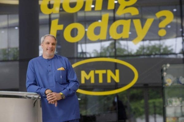 Stephen Blewett, CEO of MTN Ghana, delivering his remarks at the signing of a sponsorship agreement wit