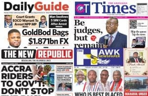 Newspapers, Ghana news, Headlines, Thursday, October 1, 2026