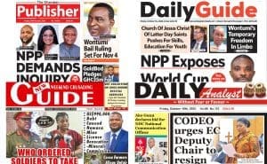 Newspapers, Ghana news, Headlines, Friday, October 16, 2026