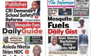 Newspapers, Ghana news, Headlines, Friday, October 23, 2026