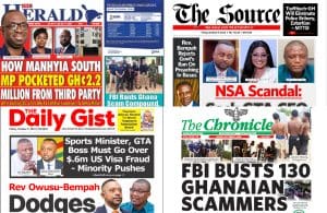 Newspapers, Ghana news, Headlines, Tuesday, October 9, 2026